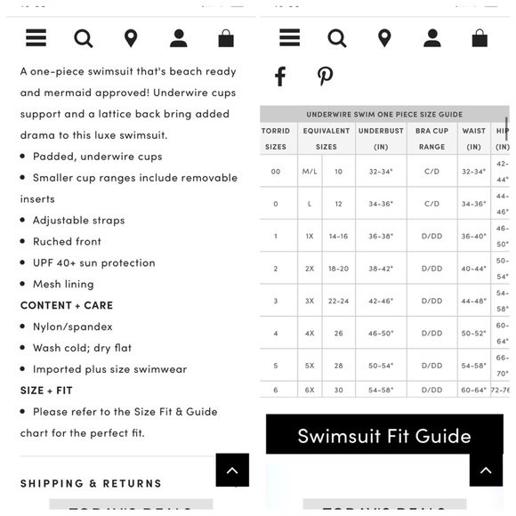 TORRID iridescent holo mermaid one piece swimsuit bathing suit, 2X D/DD. - Picture 6 of 8